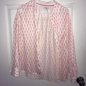 Pink Pineapple Button Down